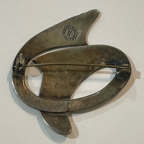 Vintage 925 Sterling Silver Mexico Alpaca Brooche - Picture 4 of 5